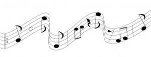Image of music notes. Read about a study of music's impact on people living with dementia.