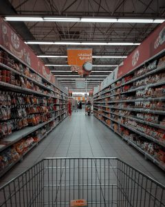 Used to be Simpler: shopping cart filled with items
